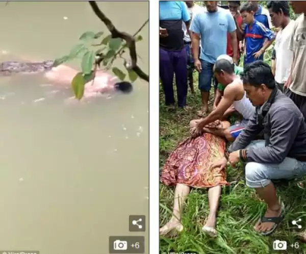 “Crocodile Returns Body Of Man After Being Summoned By A Witch Doctor” (Graphic Photos)